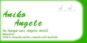aniko angele business card